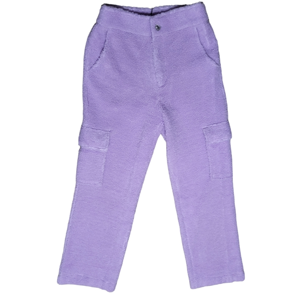 Dolls Kill No Vacancy Lilac No Repeats Sherpa Pants NWT M